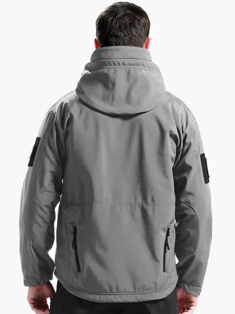 Men's Waterproof Tactical Hooded Jacket - Outdoor Soft Shell
