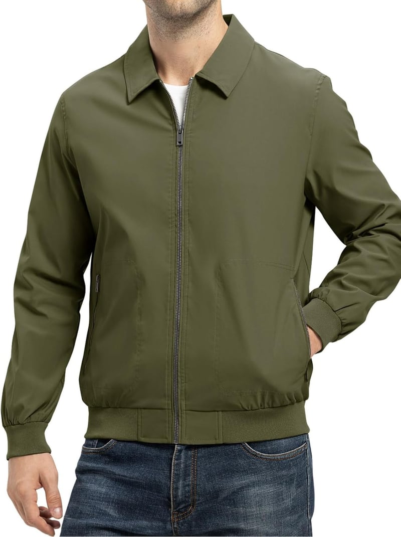 Men's Lightweight Fall Windbreaker Jacket for Golf