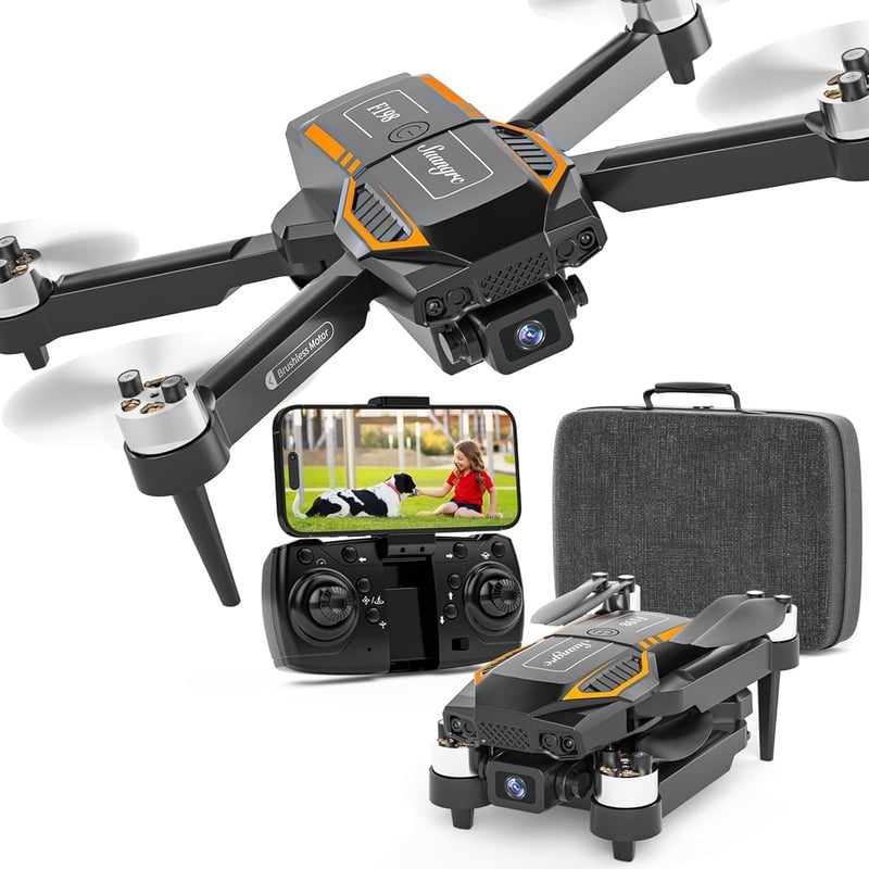 Foldable Dual Camera Drone with 720P HD Adjustable Lens for Beginners