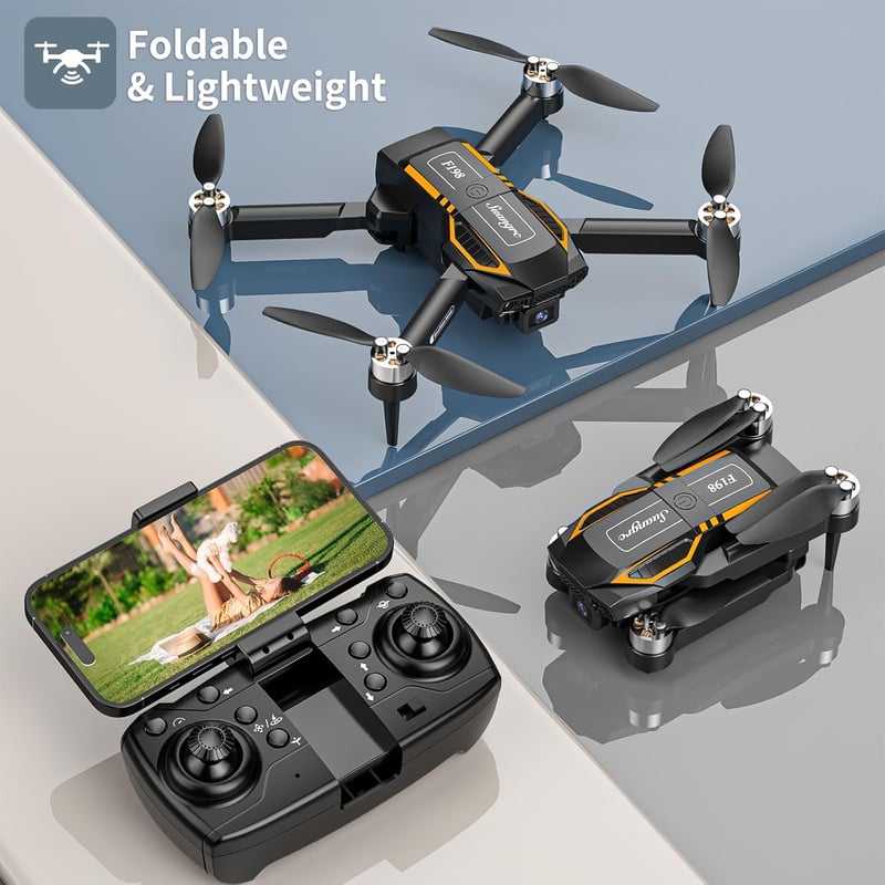 Foldable Dual Camera Drone with 720P HD Adjustable Lens for Beginners
