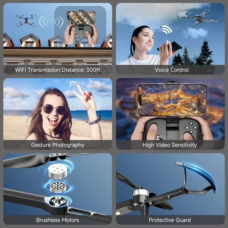 4K Foldable Drone with Camera & FPV for Adults & Kids