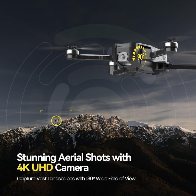 4K UHD GPS Drone for Adults, Foldable with Auto Return
