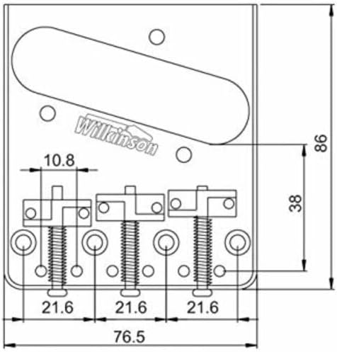 Bridge Saddles for Tele Guitar Chrome Brass