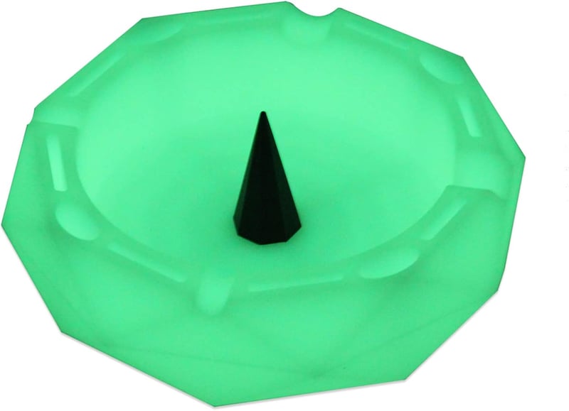 Silicone Glow Ashtray with Glass-Friendly Tapping Center