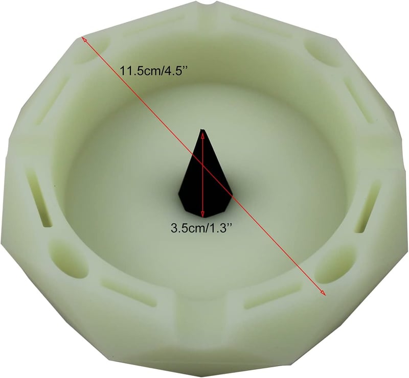 Silicone Glow Ashtray with Glass-Friendly Tapping Center