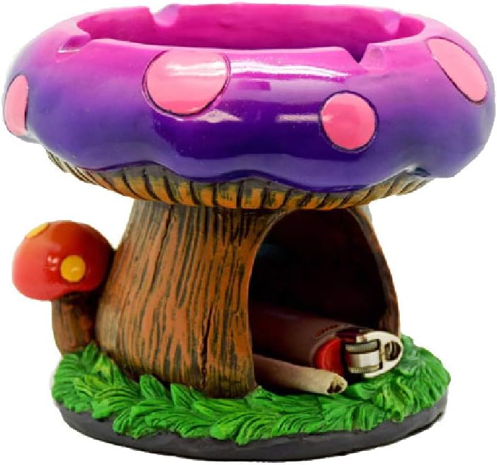 Mushroom House Ashtray with Storage - 5.5