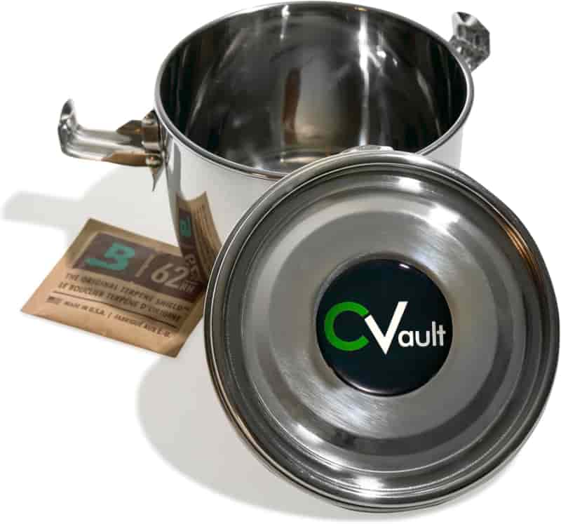 CVault 2 oz Airtight Food-Grade Storage Container with Boveda Pack