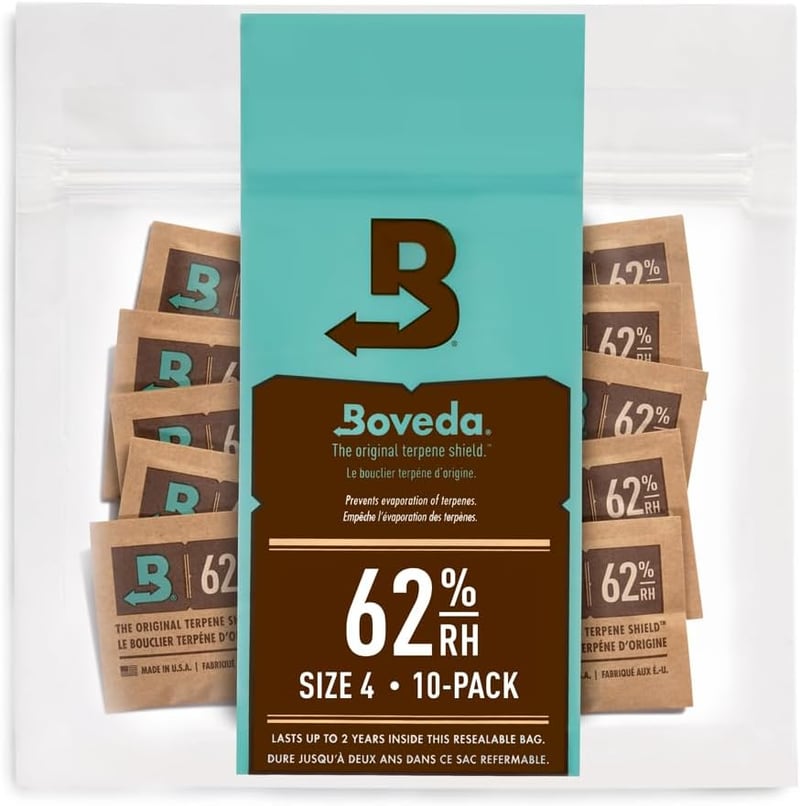 62% Humidity Control Packs for Small Storage, 10-Pack
