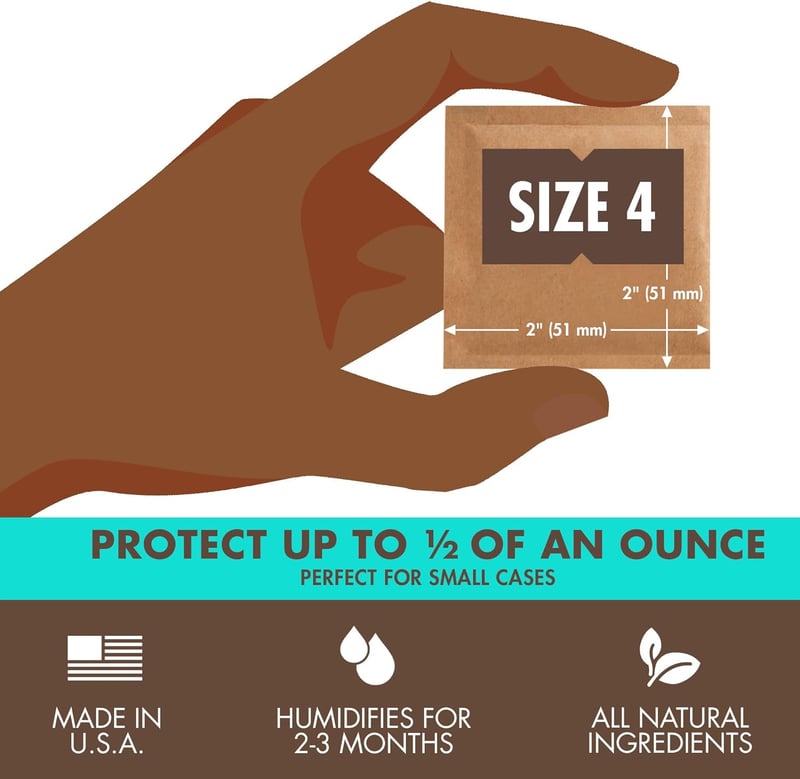 62% Humidity Control Packs for Small Storage, 10-Pack