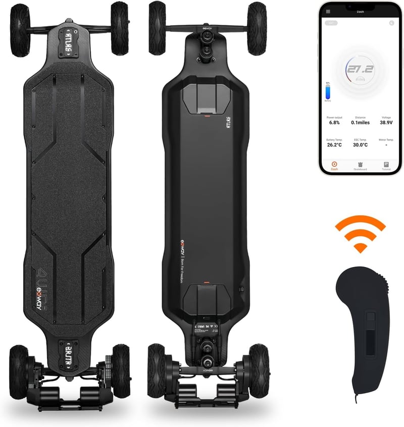 All-Terrain Electric Skateboard with Pneumatic Tires