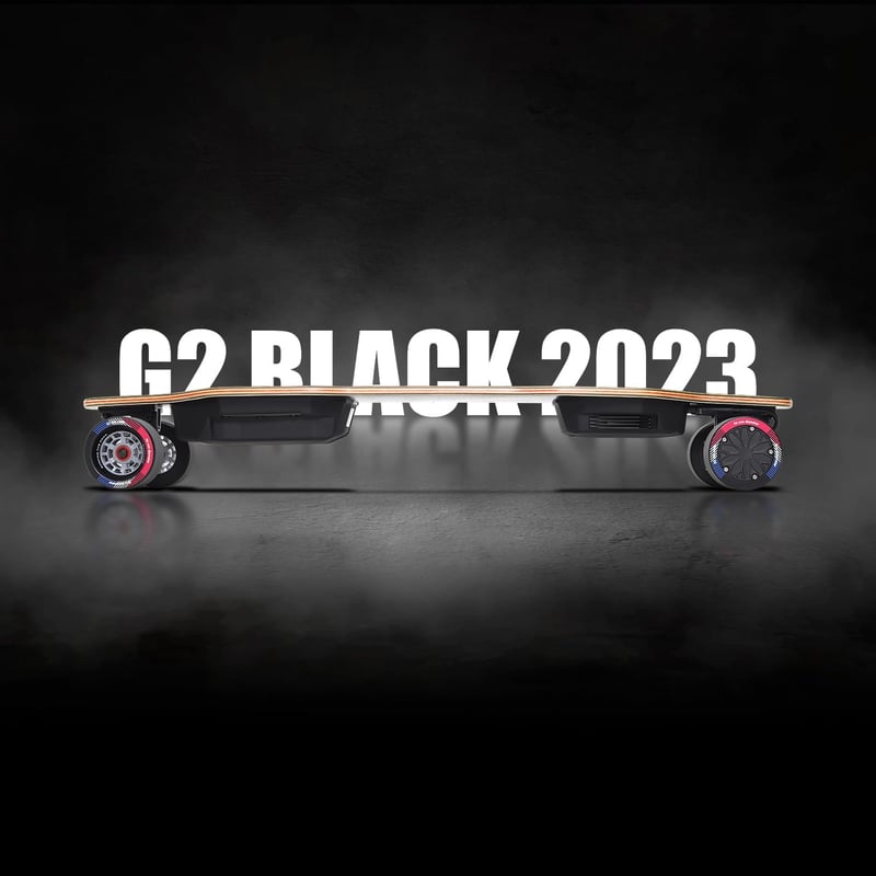 Black Electric Longboard with Gear, Adults & Teens, 24 mph