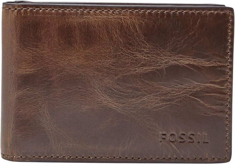 Men's Slim Leather Bifold Wallet for Front Pocket Use