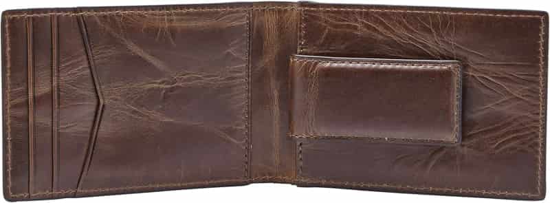 Men's Slim Leather Bifold Wallet for Front Pocket Use