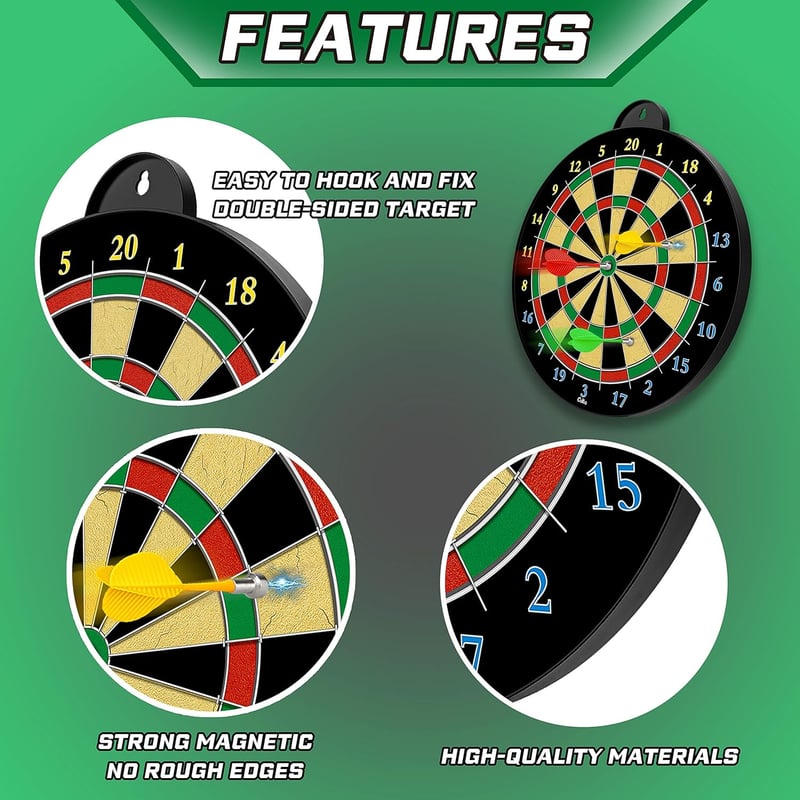 Magnetic Dart Board Game with 12 Darts – Fun Gift for Kids Ages 5-12