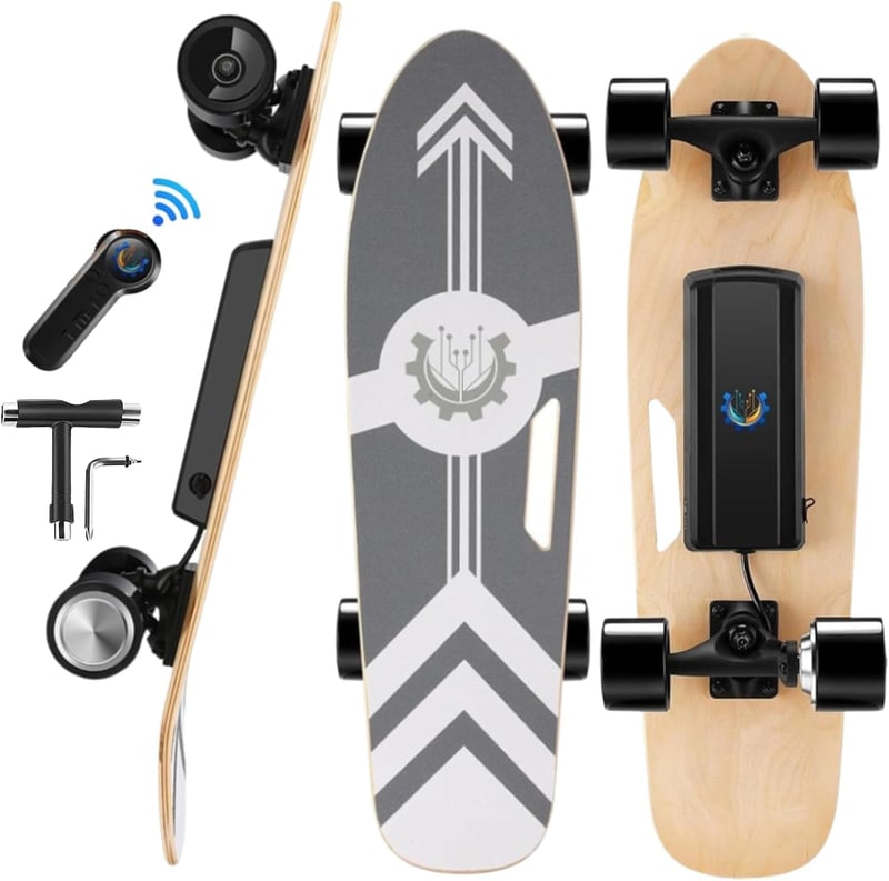 Electric Skateboard with Remote, 12.4 MPH, for Teens & Adults