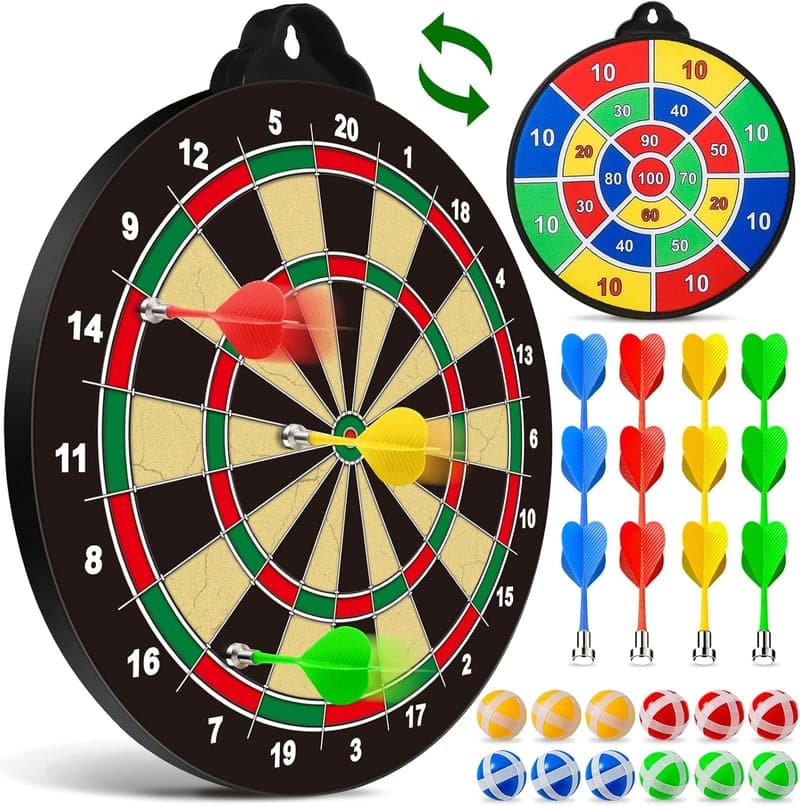 Magnetic & Felt Dartboard Game for Boys, Indoor/Outdoor Birthday Toy