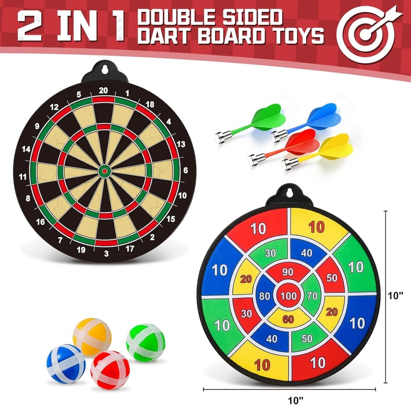 Magnetic & Felt Dartboard Game for Boys, Indoor/Outdoor Birthday Toy