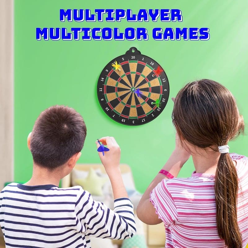 Magnetic Dart Board Game Set with 12 Darts - Kids Gift Ages 3-12