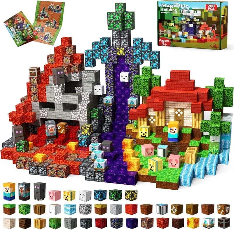 200 PCS Magnetic Building Blocks - STEM Toy for Kids Ages 3+