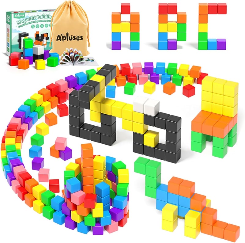 Magnetic Building Blocks for Toddlers Ages 3-5, STEM Montessori Toy