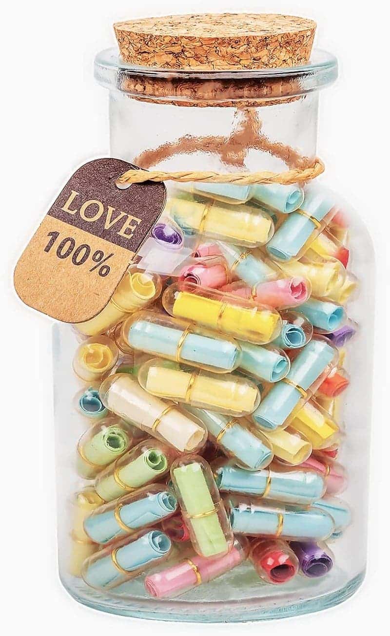 Message Capsule Set in Bottle – Cute Gift for Couples (100pcs)