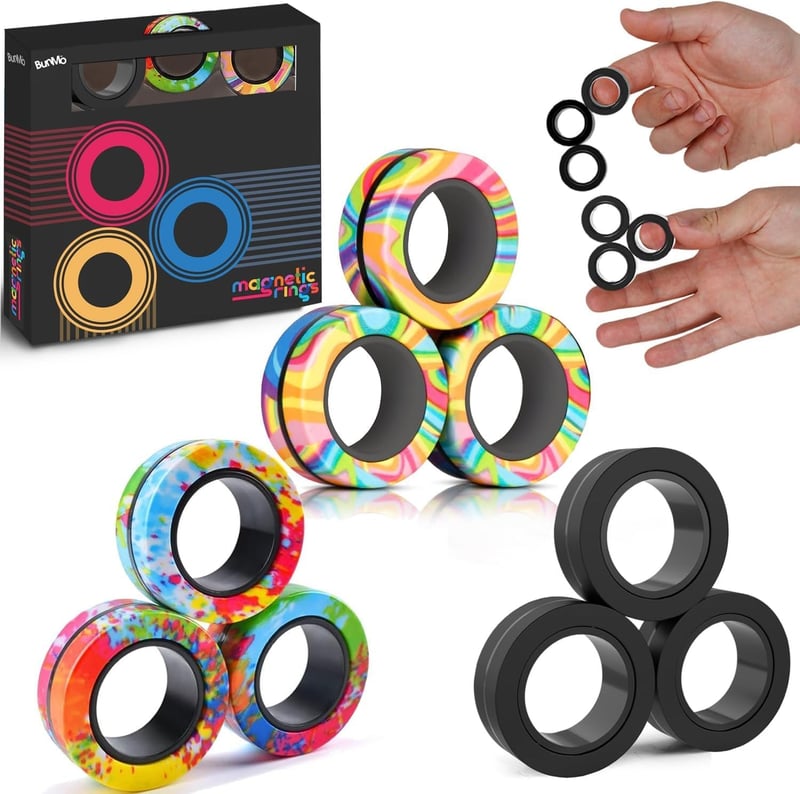 Magnetic Fidget Rings – Fun Stress Relief Toy for Teens & Adults