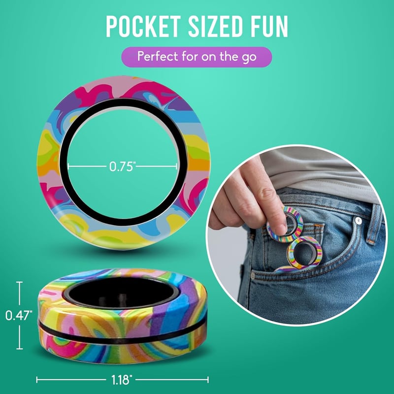 Magnetic Fidget Rings – Fun Stress Relief Toy for Teens & Adults