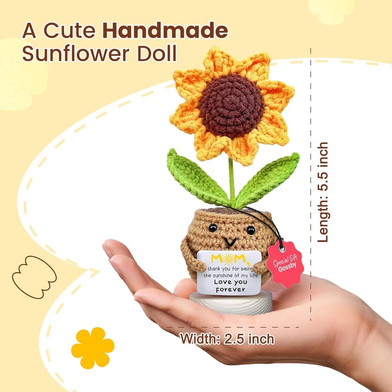 Mother's Day Positive Sunflower Doll with Card