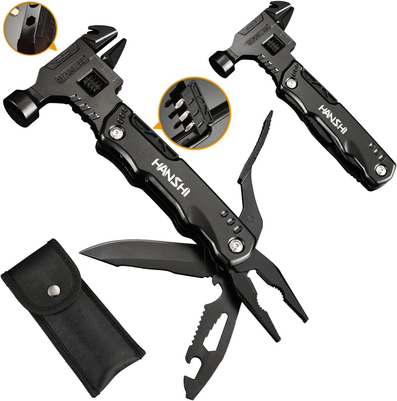 Survival Multitool Hammer with Wrench for Men