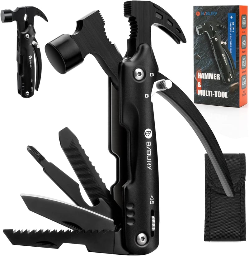 Outdoor Hammer Multitool: 12-in-1 Survival Gadget