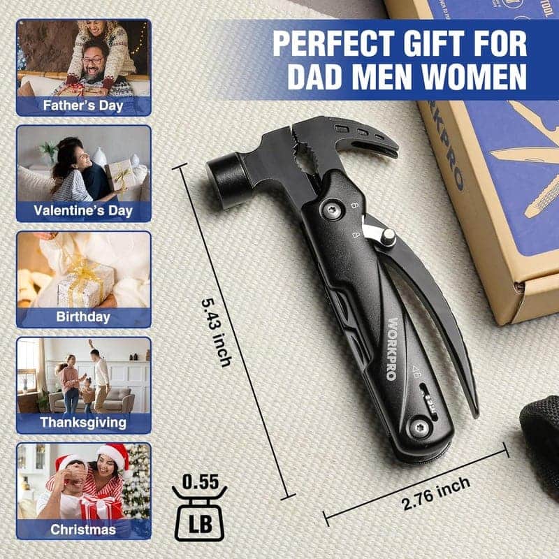Mini Hammer Multitool: EDC Camping Gear Gift