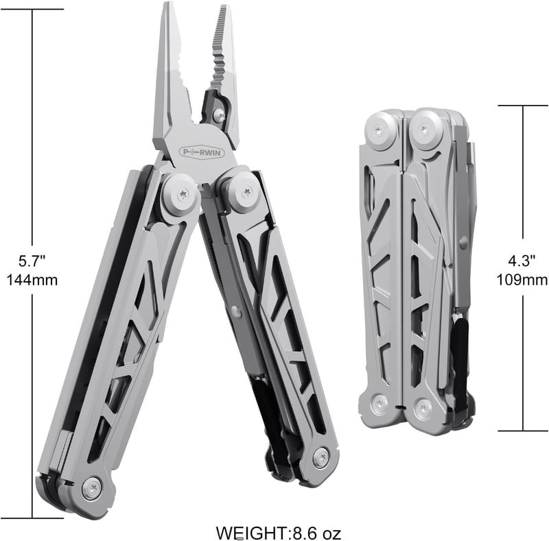 17-in-1 Stainless Steel Multitool for Camping & Survival