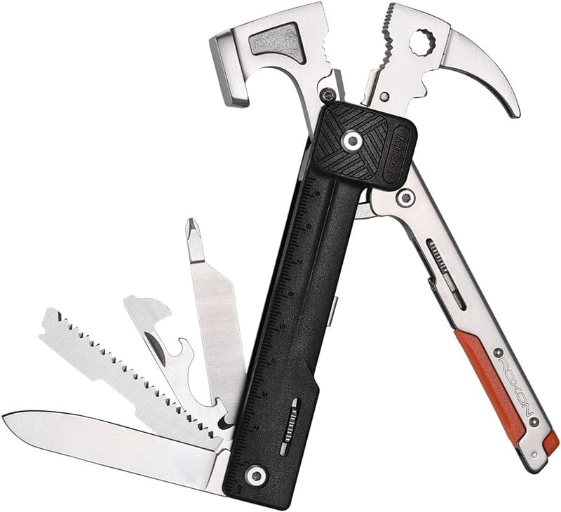 Camping Multitool with Hammer & Replaceable Cutter