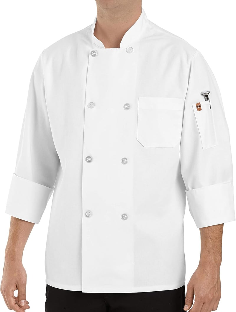 Men's Chef Coat with Eight Pearl Buttons
