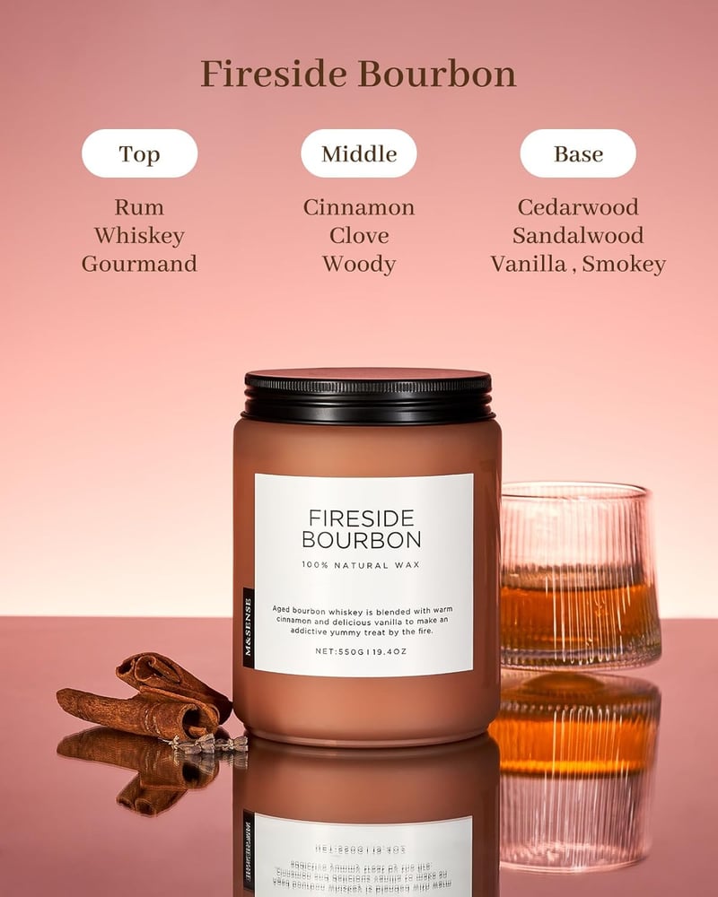 Warm Housewarming Bourbon Soy Candle, 2 Wicks, 19.4oz