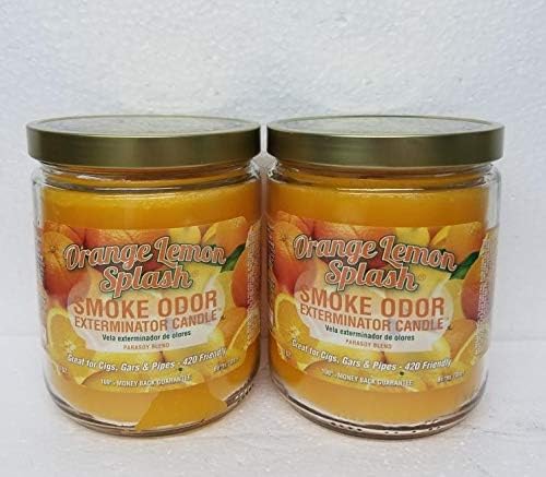Smoke Odor Eliminator Candle, Orange Lemon, 13oz, 2-Pack
