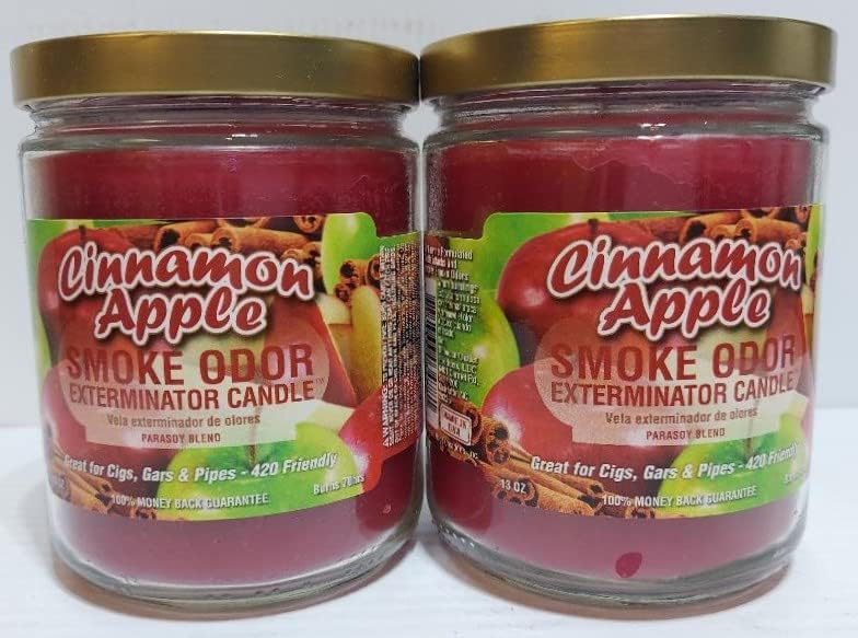 Cinnamon Apple Smoke Odor Candle, 13oz Jar, Pack of 2