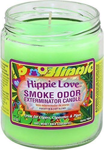 Hippie Love Smoke Odor Eliminating Candle, 13oz Jar
