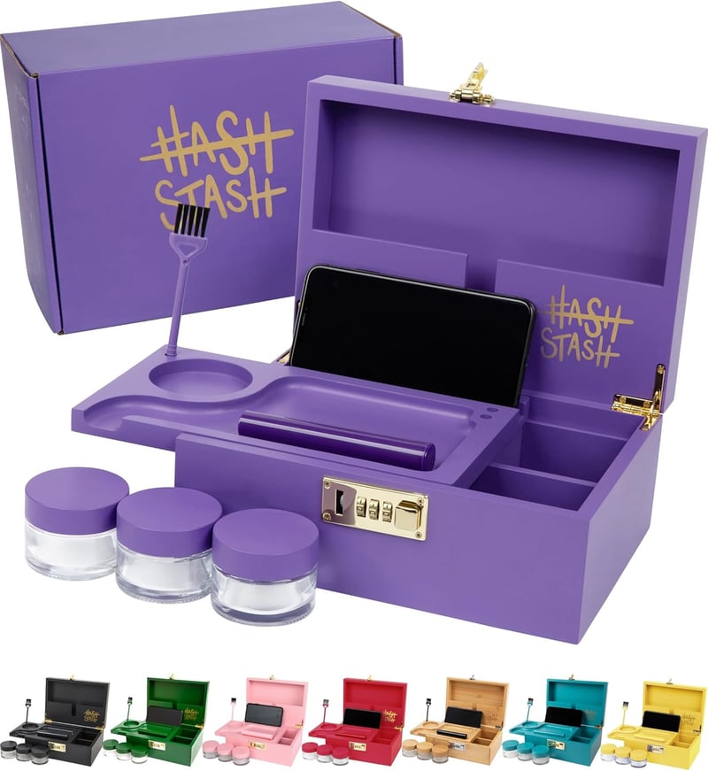 Storage Box in Purple & Gold
