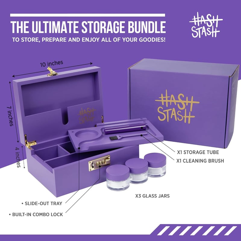 Storage Box in Purple & Gold
