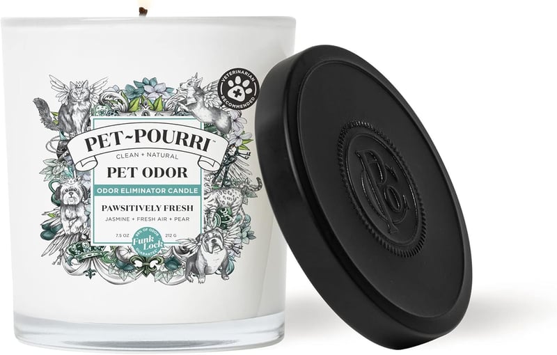 Pet Odor Candle with Pineapple, Jasmine & Pear – Pet-Safe Wax