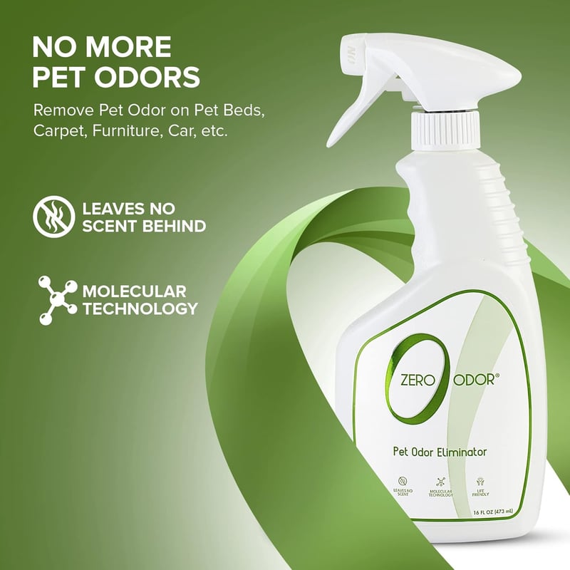 Pet Odor Eliminator Spray with Patented Technology, 400+ Sprays