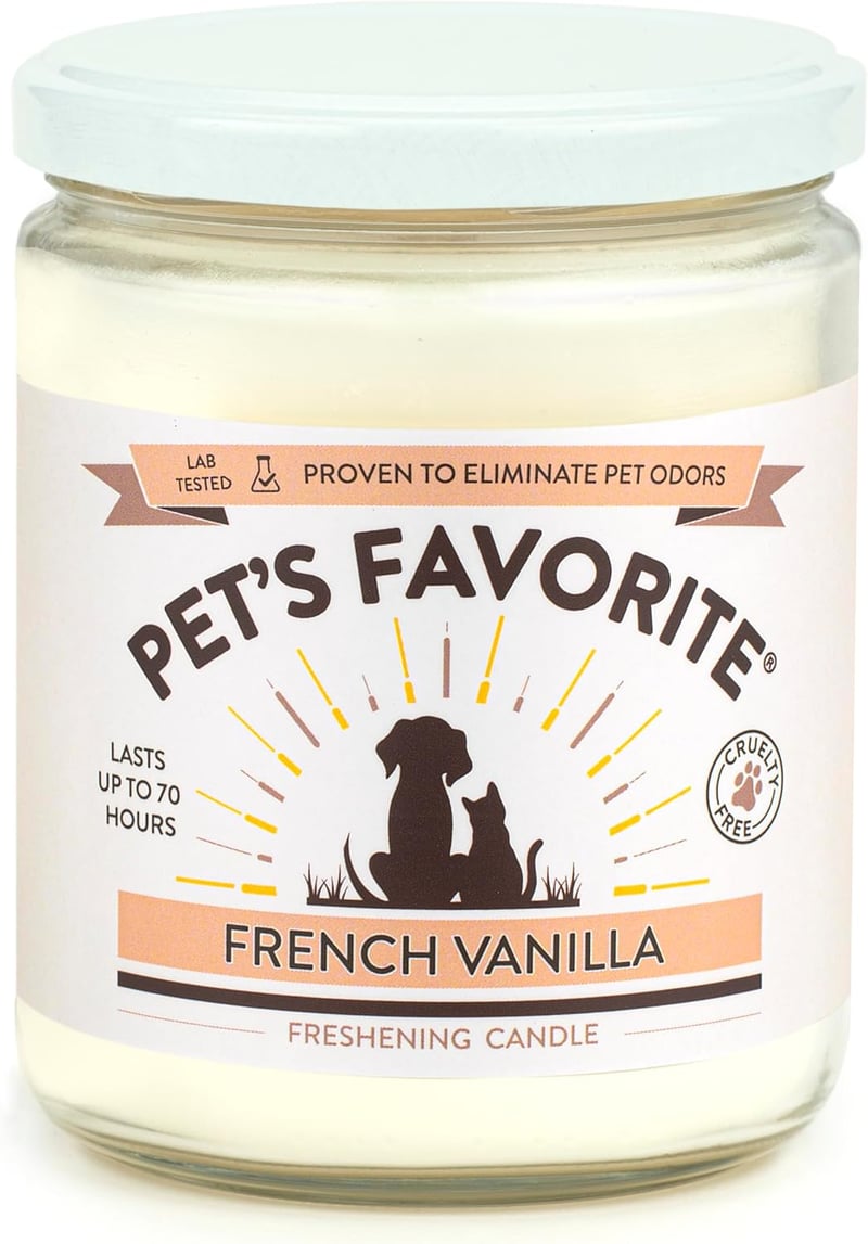 Pet-Friendly Odor Eliminating Candle, French Vanilla, 70-Hour Burn