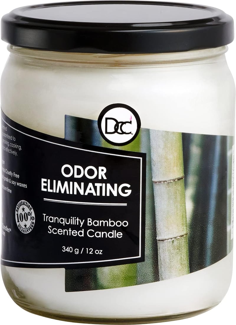 Bamboo Scented Odor-Eliminating Candle, 80-Hour Soy Blend