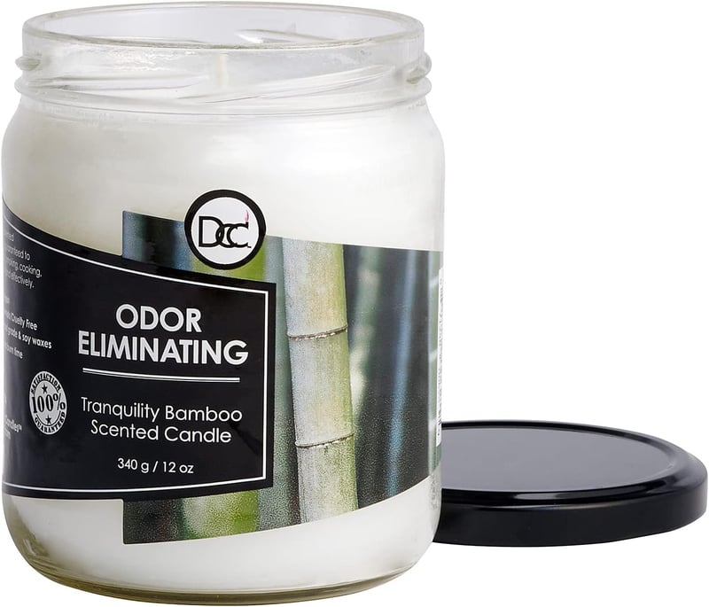 Bamboo Scented Odor-Eliminating Candle, 80-Hour Soy Blend