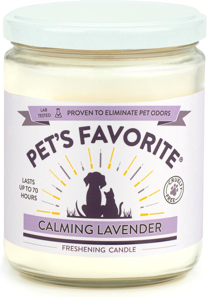 Pet Odor-Eliminating Candle, Calming Lavender, 70-Hour Burn Time