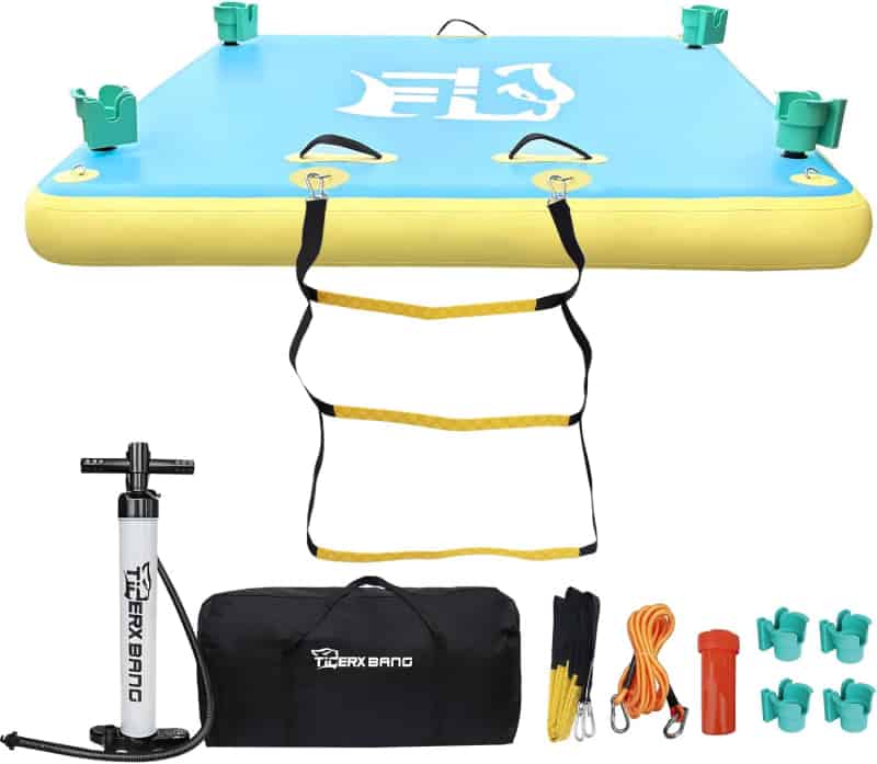 Inflatable Floating Dock Platform for Lake, Pool, Beach – 6ft/8ft