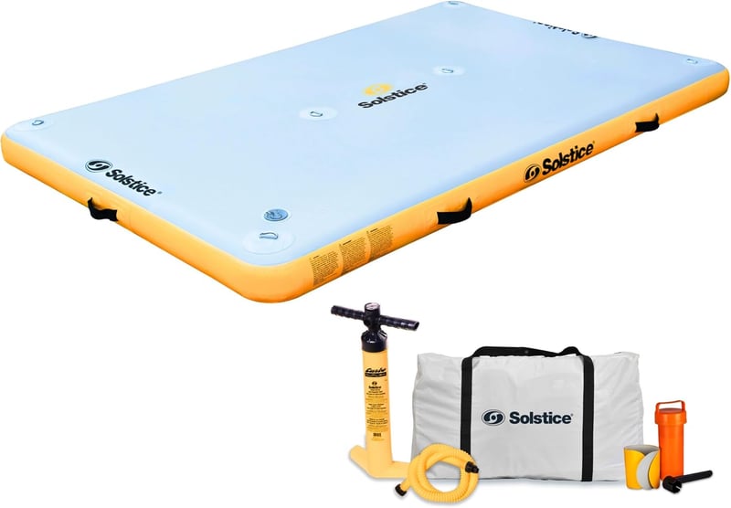 6-Person Inflatable Water Dock for Lakes, Pools, and Beaches