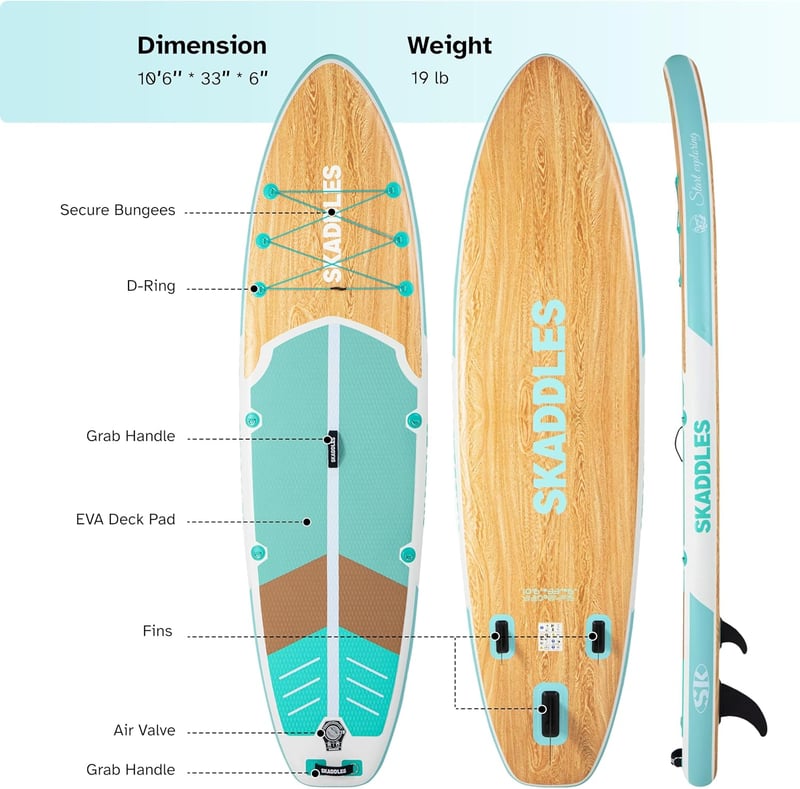 Inflatable Paddle Board with Accessories for Adults & Youth