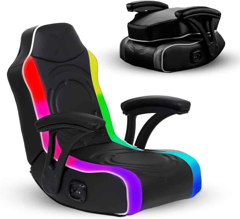 Gaming Floor Chair with Speakers, Foldable for Ages 5-17